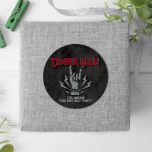 Rock and Roll - Rock Themed Runder Aufkleber