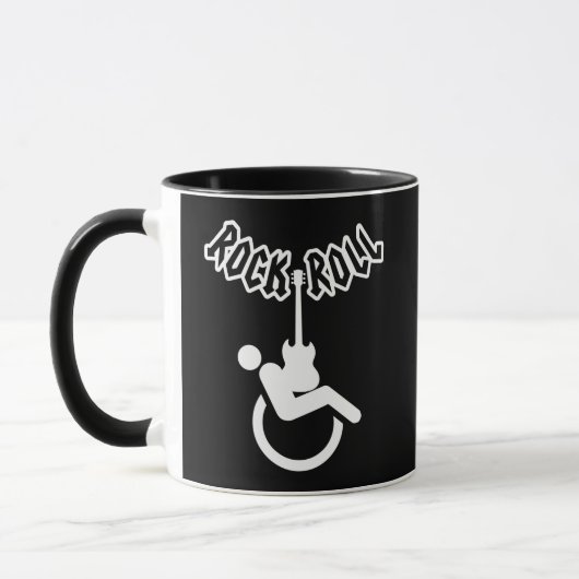 Rock and Roll Rollstuhlfahrer Sensibilisierung für Tasse (Links)