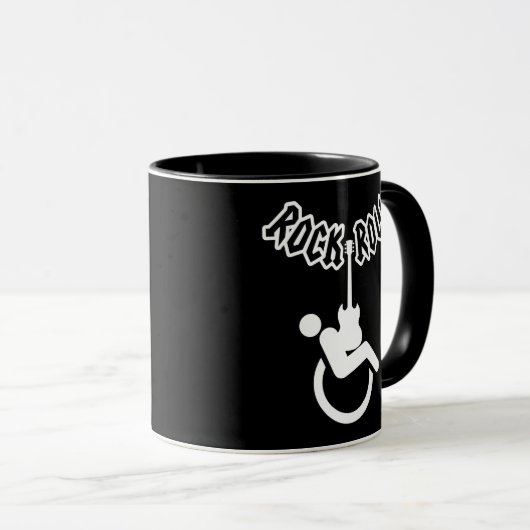 Rock and Roll Rollstuhlfahrer Sensibilisierung für Tasse (VorderseiteRechts)