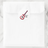 Rock and Roll Runder Aufkleber (Tasche)