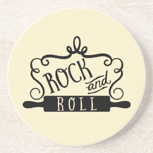 Rock and Roll Sandstein Untersetzer (Vorne)