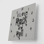 Rock and Roll Schädel Wanduhr (Winkel)