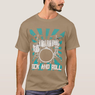 Rock-and-Roll-Schlagzeug-Set Musik vintage T-Shirt