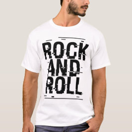 Rock and Roll-Schriftzug-Logo-Design T-Shirt