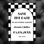 Rock and Roll Schwarz-weiß Retro 50er Save The Date