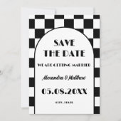 Rock and Roll Schwarz-weiß Retro 50er Save The Date (Vorderseite)