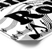 Rock and Roll Sheet Musiknotens Art Poster (Ecke)