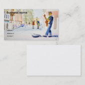 Rock and Roll Singer Gitarrist Visitenkarte (Vorne/Hinten)