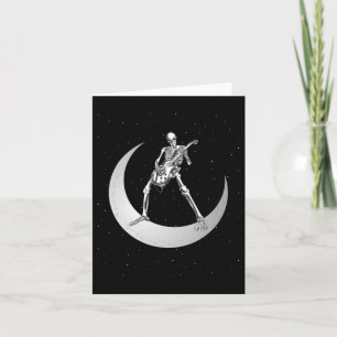 Rock And Roll Skelett spielt Gitarre Rock auf dem  Karte