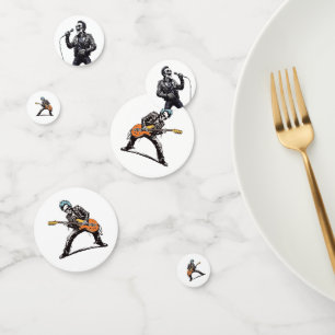 Rock and Roll Skeletts Geburtstagsparty Konfetti