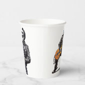 Rock and Roll Skeletts Geburtstagsparty Pappbecher (Rechts)