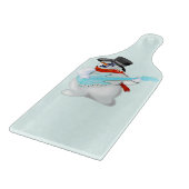 Rock and Roll Snowman Cutting Board Schneidebrett (Ecke)