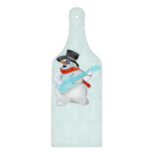 Rock and Roll Snowman Cutting Board Schneidebrett