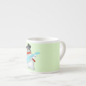 Rock and Roll Snowman Espresso Cup Espressotasse (Vorderseite Rechts)