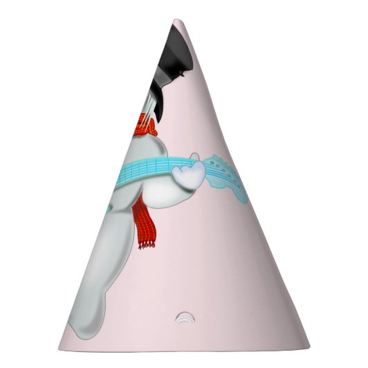 Rock and Roll Snowman Paper Party Hat Partyhütchen (Rechts)