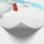 Rock and Roll Snowman Wrapping Paper Geschenkpapier (Ecke)