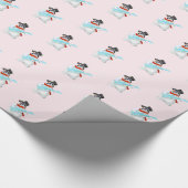 Rock and Roll Snowman Wrapping Paper Geschenkpapier (Ecke)