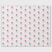 Rock and Roll Snowman Wrapping Paper Geschenkpapier (Flach)