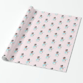 Rock and Roll Snowman Wrapping Paper Geschenkpapier (Ungerollt)