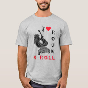 Rock and Roll T - Shirt mit Rock Music Gitarrist