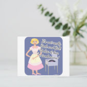 Rock and Roll Tambourine 50Hausfrau Postkarte (Stehend Vorderseite)