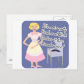 Rock and Roll Tambourine 50Hausfrau Postkarte (Vorne/Hinten)