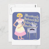 Rock and Roll Tambourine 50Hausfrau Postkarte (Vorne/Hinten)