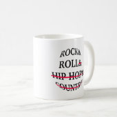 Rock and Roll Text Kaffeetasse (VorderseiteRechts)