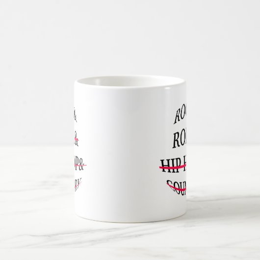 Rock and Roll Text Kaffeetasse (Mittel)