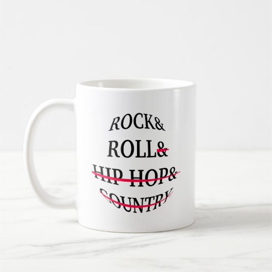 Rock and Roll Text Kaffeetasse (Links)