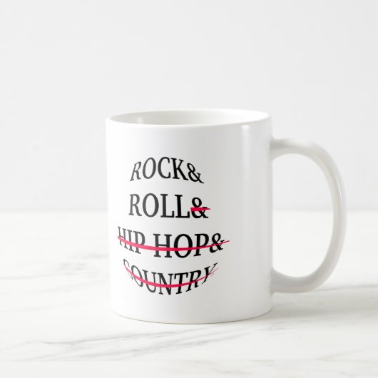 Rock and Roll Text Kaffeetasse (Rechts)