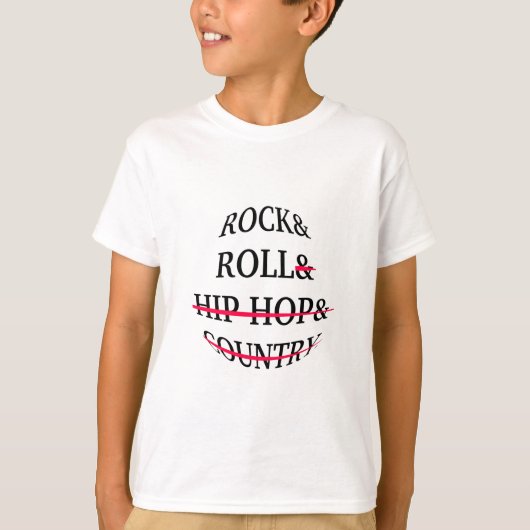Rock and Roll Text T-Shirt (Vorderseite)
