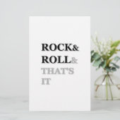 Rock and Roll und das war's Briefpapier (Stehend Vorderseite)