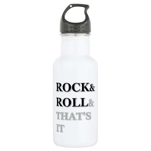 Rock and Roll und das war's Edelstahlflasche (Vorderseite)