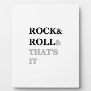Rock and Roll und das war's Fotoplatte