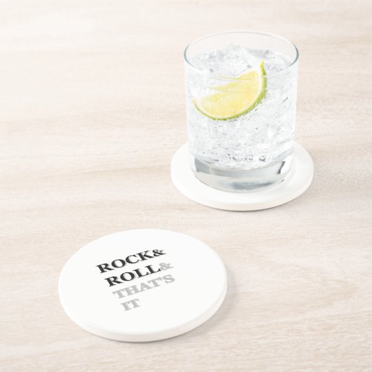 Rock and Roll und das war's Getränkeuntersetzer (Seite)