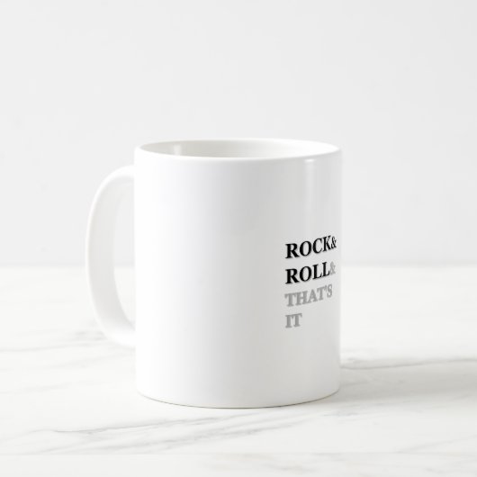 Rock and Roll und das war's Kaffeetasse (Vorderseite Links)