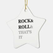 Rock and Roll und das war's Keramik Ornament (Links)