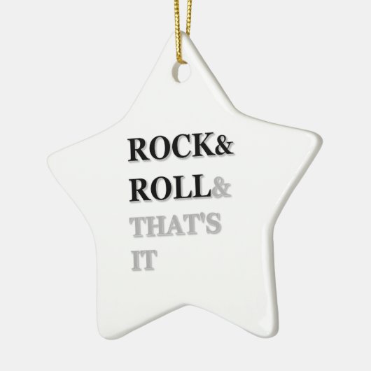 Rock and Roll und das war's Keramik Ornament (Links)