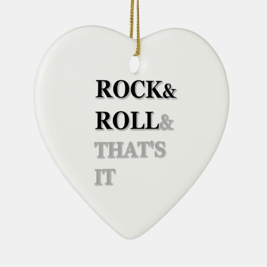Rock and Roll und das war's Keramik Ornament (Rechts)