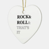 Rock and Roll und das war's Keramik Ornament (Links)