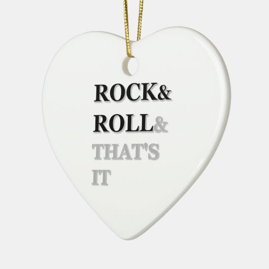 Rock and Roll und das war's Keramik Ornament (Links)