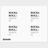 Rock and Roll und das war's Ovaler Aufkleber (Blatt)