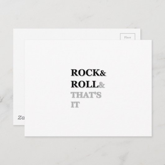 Rock and Roll und das war's Postkarte (Vorne/Hinten)