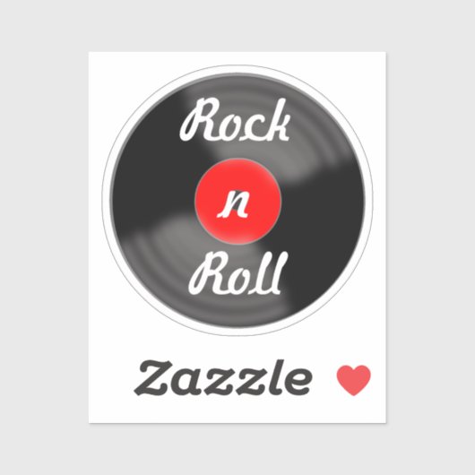Rock and Roll Vinyl Record Stickers Aufkleber (Blatt)