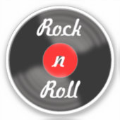 Rock and Roll Vinyl Record Stickers Aufkleber (Vorderseite)