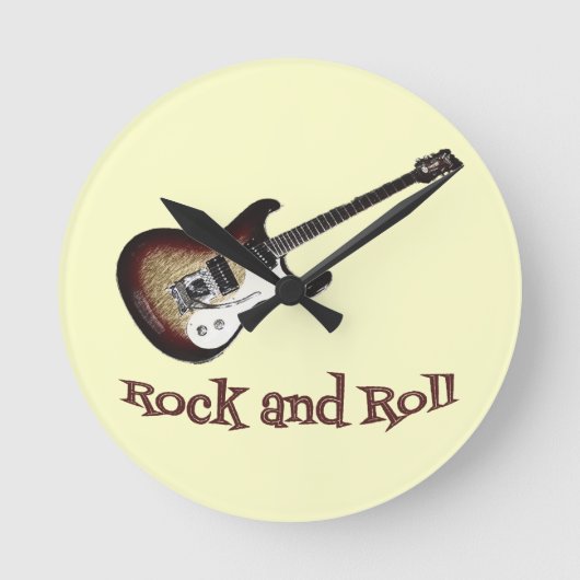 Rock and Roll Wall Clock Runde Wanduhr (Vorderseite)