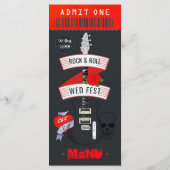Rock and Roll Wedcket Menükarte (Rückseite)