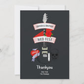 Rock and Roll Wedding Dankeskarte (Vorderseite)