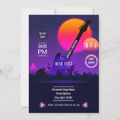 Rock and Roll Wedding Foto Einladung (Vorderseite)